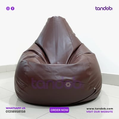 XXXL High Long Bean Bag Chair Chocolate Color_img_1